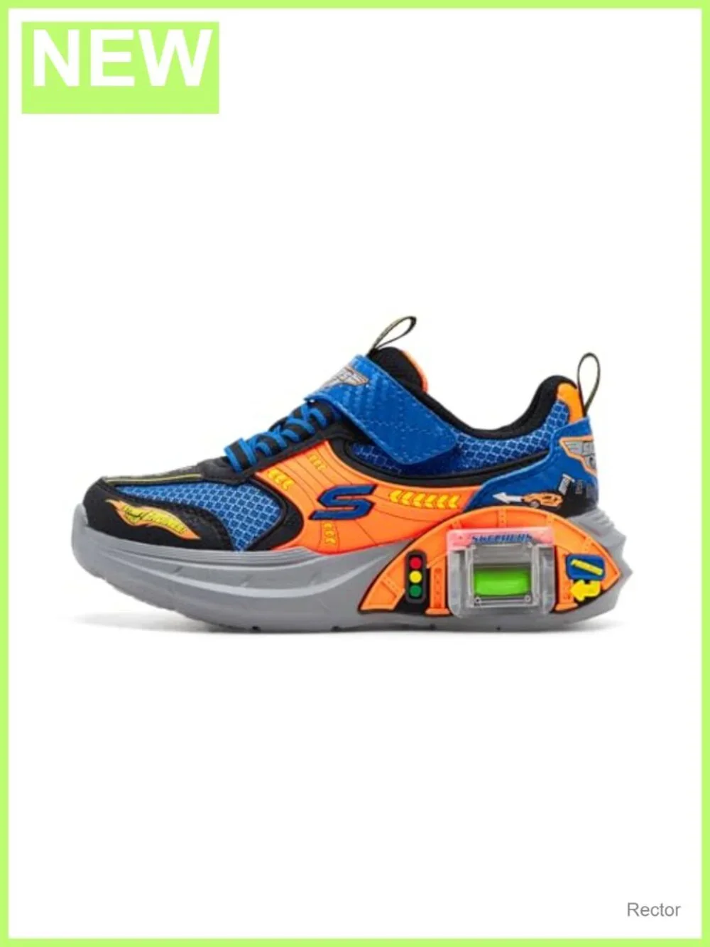 Skechers Boys Garage Sneakers with Toy Cars Adaptive Closure Athletic Shoes